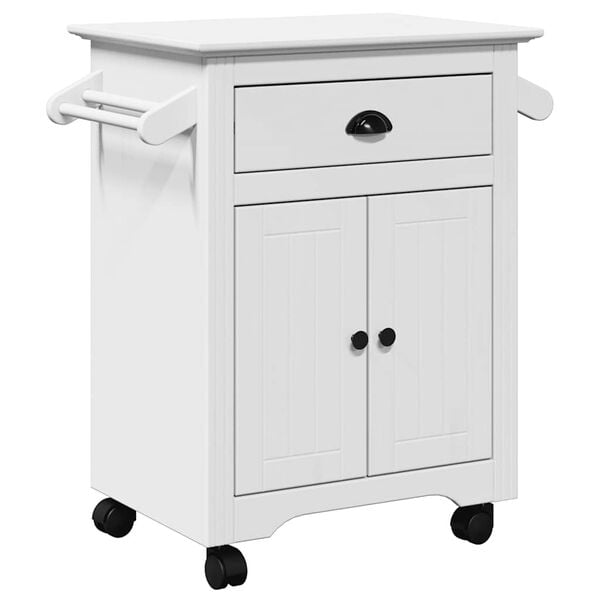 vidaXL Kitchen Trolley "BODO" White 28.3x17.7x31.5"