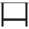vidaXL Coffee Table Leg Set of 2 Black Powder-coated steel Standard