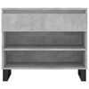 vidaXL Shoe Cabinet Concrete Gray Engineered Wood, Metal Medium