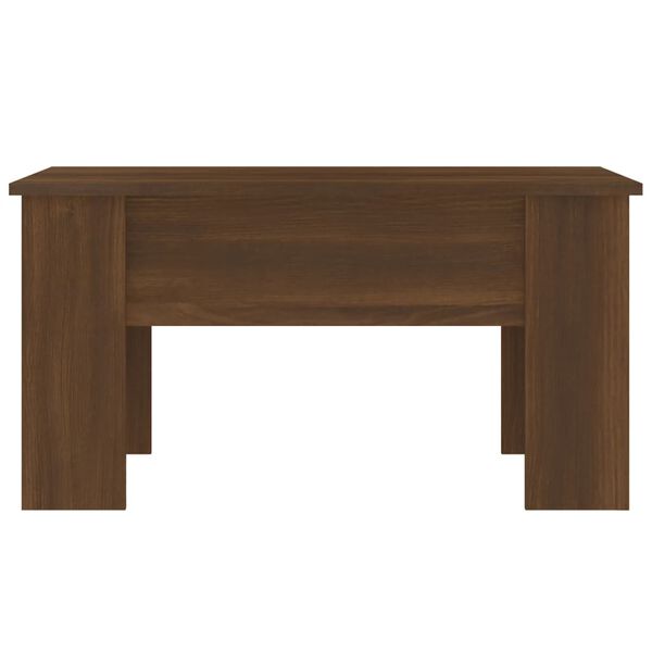 vidaXL Coffee Table Brown Oak Engineered Wood Medium Adjustable Armrests