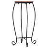vidaXL Table Set of 3 Terracotta and Black Iron frame, Ceramic top