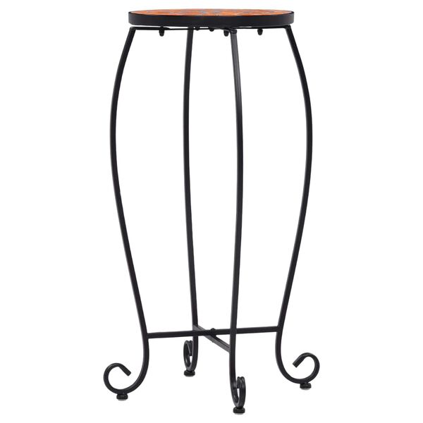 vidaXL Table Set of 3 Terracotta and Black Iron frame, Ceramic top