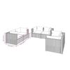 vidaXL Garden Lounge Set Black, Cream