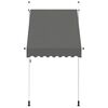 vidaXL Retractable Awning Anthracite Polyester with PU coating, Steel