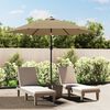 vidaXL Garden Parasol Taupe Polyester, Steel Large Tiltable