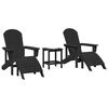 vidaXL Garden Lounge Furniture 3 pcs Black 38 x 38 x 46cm Plastic