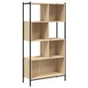 vidaXL Bookcase Sonoma Oak 28.3"x11"x67.7" Engineered Wood