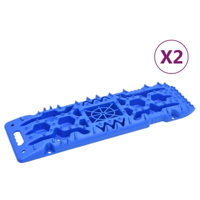 vidaXL Traction Boards 2 pcs Blue 42.1"x12.2"x2.8" Nylon