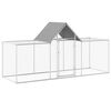 vidaXL Chicken Coop Silver Galvanized steel Large