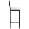 vidaXL Bar Stool Set of 2 Black Poly Rattan Counter Height Durable