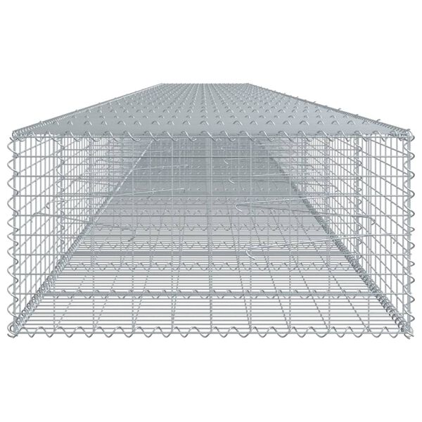 vidaXL Gabion Basket Silver Galvanized Steel Large Heavy Weight Capacity