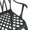 vidaXL Garden Chair 2 pcs Black 20.87 x 20.08 x 34.84 in Aluminium