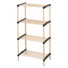 Storage solutions Shoe Rack Natural and Black Pinewood, PP