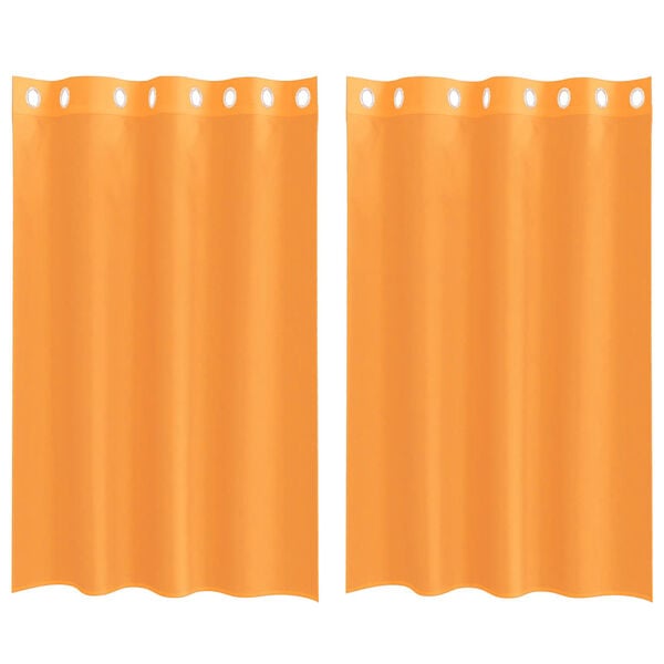 vidaXL Voile Curtains with Grommets 2 pcs Orange 55.1x68.9"