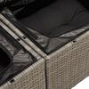 vidaXL Garden Sofa Set Grey PE Rattan, powder-coated steel, tempered glass