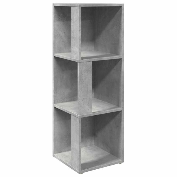 vidaXL Corner Cabinet Concrete Gray Engineered wood Compact Minimalist