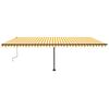 vidaXL Retractable Awning Yellow and White