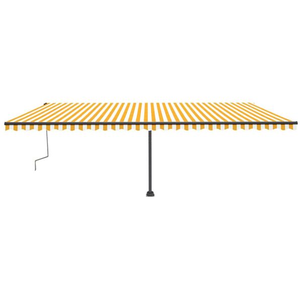 vidaXL Retractable Awning Yellow and White
