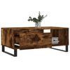 vidaXL Coffee Table Smoked Oak Engineered Wood, Metal 35.4x19.7x14.4 in