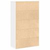 vidaXL Bookcase White Engineered Wood Medium Bookcase Rectangular