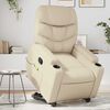 vidaXL Stand Up Massage Recliner Chair Cream