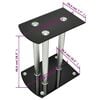 Aluminum Speaker Stands 2 pcs Black Glass