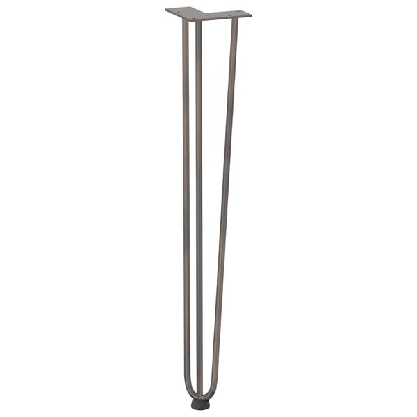 vidaXL Hairpin Table Leg Natural Steel Solid Powder-Coated Steel Large