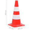 vidaXL Reflective Traffic Cones 20 pcs Red and White 19.7 "
