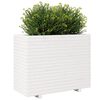vidaXL Garden Planter White Solid pine wood Large Decorative Inlays