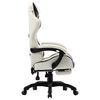 vidaXL Racing Chair Black and White Faux leather (PVC, polyester, cotton)