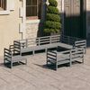 vidaXL Garden Lounge Set Grey Solid pine wood Durable Garden Lounge Set