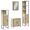 vidaXL Bathroom Furniture Set Sonoma oak Engineered wood Medium