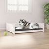 vidaXL Dog Bed White Solid Pine Wood 41.5 x 29.7 x 11.0 in Minimalistic