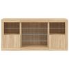 vidaXL Sideboard Sonoma oak Engineered wood, Glass Large Sideboard
