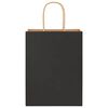 vidaXL Paper Bags 50 pcs with Handles Black 8.3x4.3x11.0"