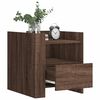 vidaXL Bedside Cabinet Brown Oak Engineered Wood 17.7x19.7x19.7 in