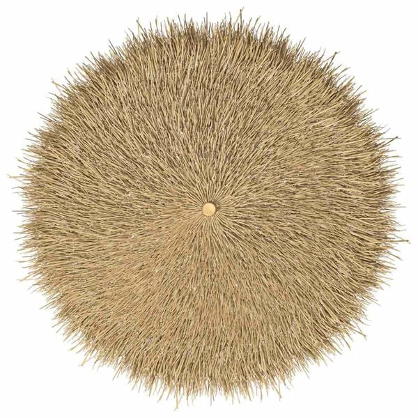 vidaXL Garden Parasol Brown Bamboo pole, Banana leaf roof