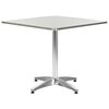 vidaXL Garden Table Silver Aluminum, MDF board, Stainless steel Medium
