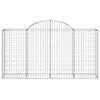 vidaXL Gabion Basket Set of 40 Silver Galvanized Iron Decorative Inlays