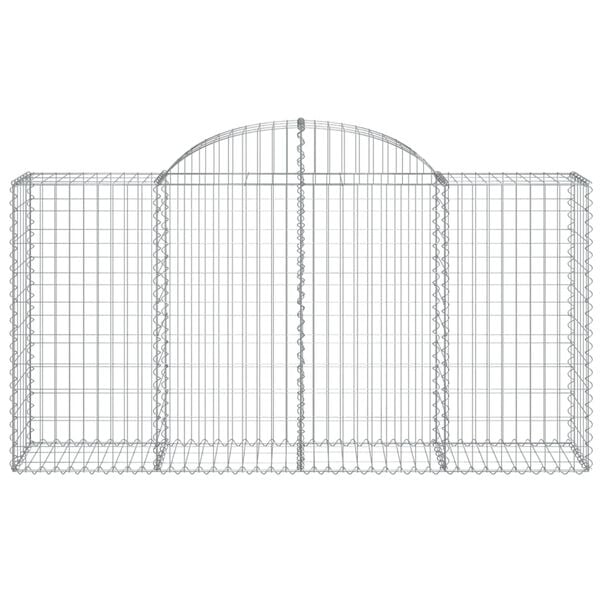 vidaXL Gabion Basket Set of 40 Silver Galvanized Iron Decorative Inlays