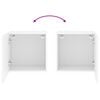 vidaXL TV Wall Cabinet Set of 2 White Engineered Wood Medium