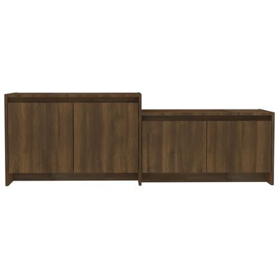 vidaXL TV Cabinet Brown Oak 57.7"x13.8"x19.7" Engineered Wood