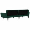vidaXL Sofa Bed Dark Green Velvet (100% polyester), Wood, Plastic Medium