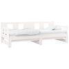 vidaXL Pull-out Day Bed White Solid pine wood 31.5 x 79.0 in