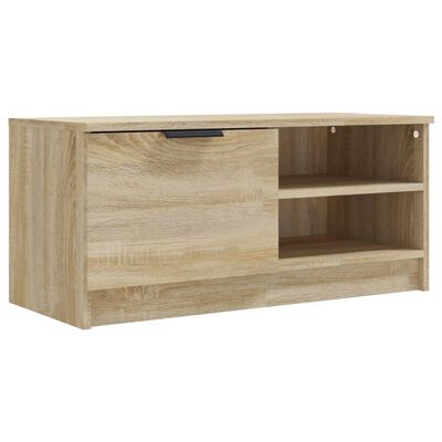vidaXL TV Cabinet Sonoma Oak 31.5"x13.8"x14.4" Engineered Wood