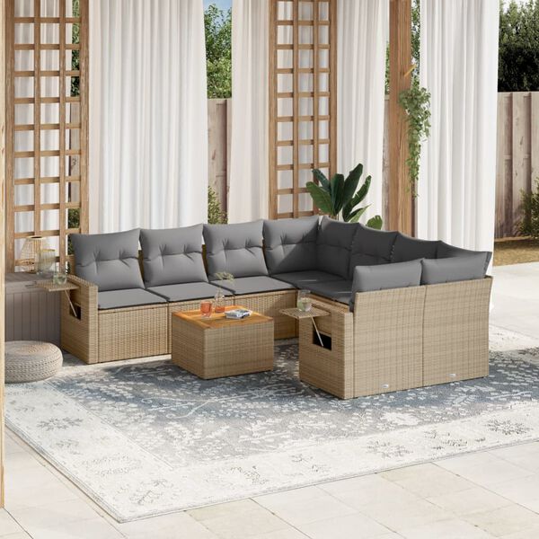 vidaXL Garden Sofa Set Beige