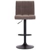 vidaXL Bar Stool Set of 2 Taupe Polyester Adjustable Swivel