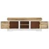 vidaXL TV Cabinet Brown and white Solid mango wood Standard TV Cabinet