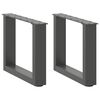 vidaXL Coffee Table Leg Set of 2 Anthracite Powder-coated steel Levelers