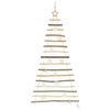 vidaXL Christmas Tree with 80 LEDs Natural 59.1" Solid Ash wood
